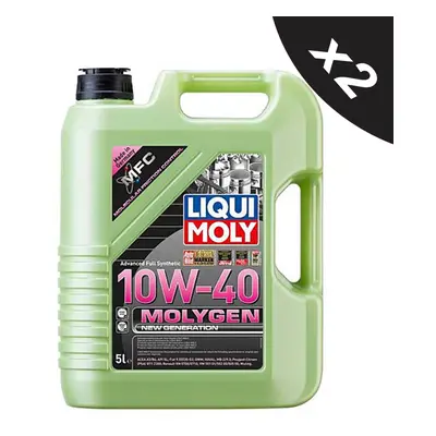 Liqui Moly Molygen Fully Synthetic High Performance 10W40 Engine Oil 2x5L