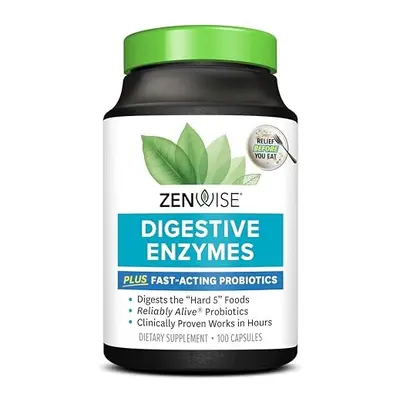 Zenwise Digestive Enzymes - Probiotic Multi Enzymes with Probiotics and Prebiotics for Digestive