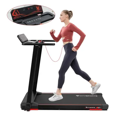 Citysports Folding Treadmill 1400W Electric Treadmill 12km/h for Home