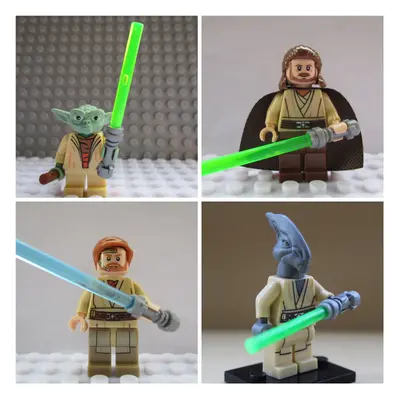 Star Wars Jedi Mini Action Figures Fit Lego Sets Yoda Obi Won Qui Gon