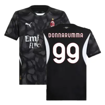 (XL) AC Milan Home Goalkeeper Shirt (Black) (DONNARUMMA 99)