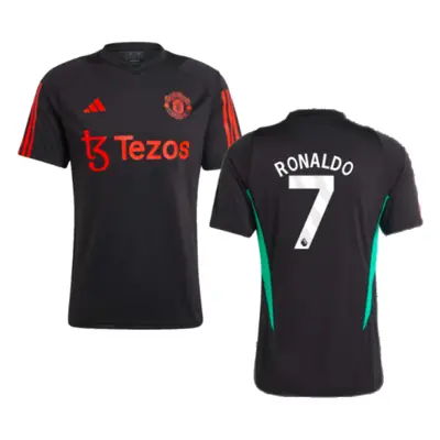 (L) Man Utd Training Jersey (Black) (Ronaldo 7)