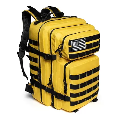 (Yellow) 50L Man/Women Hiking Trekking Bag Military Tactical Backpack Army Waterproof Molle Bug 