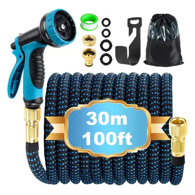 Retractable Garden Hose metres feet, Flexible Hose for Garden Hose with Function Guns, 3/4" 1/2"