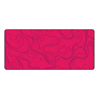 (Rose Red) Extra Large Mouse Pad Simple Line Anti-slip Rubber Gaming Keyboard Pad 900*400*4mm De