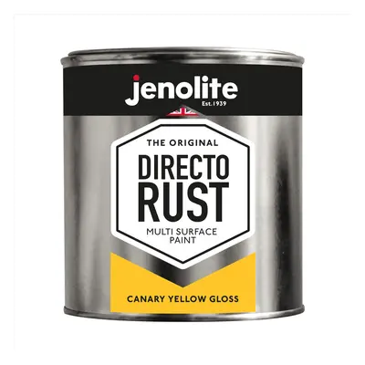 (1 Litre, Canary Yellow) JENOLITE Directorust Gloss - Multi Surface Spray Paint - For Use On Woo