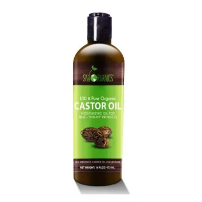 Organic Castor Oil By Sky Organics 473ml: Unrefined, 100% Pure, Hexane-Free