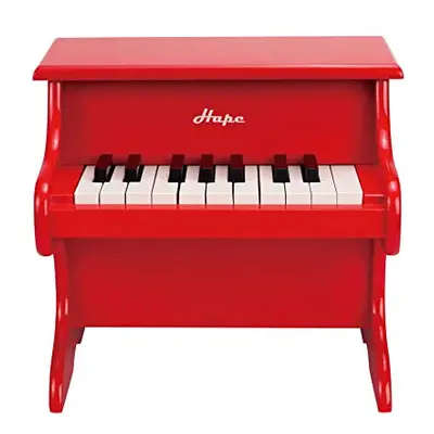 Playful Piano Toy | 18-Key Wooden Mini Musical Instrument Toy, Red