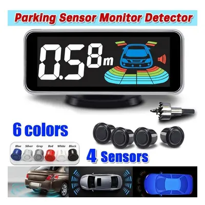 (silver, sensors) Sensors Led Display Car Parking Sensor Reverse Backup Radar Alarm System Kit P