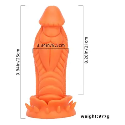 (gold) Extra Large Liquid Silicone Egg Set Soft Anal Dildo Trainer Shaped Anal Plug Large Dildo