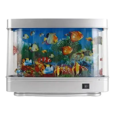 (as the picture) Artificial Tropical Fish Tank Lamps Aquarium Decor Virtual Ocean In Motion Nigh