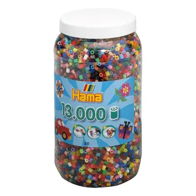 Hama Perlen Ironing Beads Box with Approx. 000 Colourful Midi Craft Beads with Diameter mm in Co