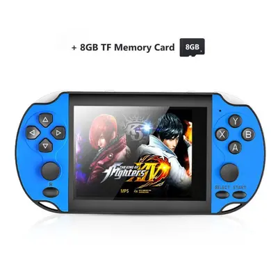 (blue, single) Retro Handheld Game Player Built-in Games Game X7 Plus Portable Console Audio Vid