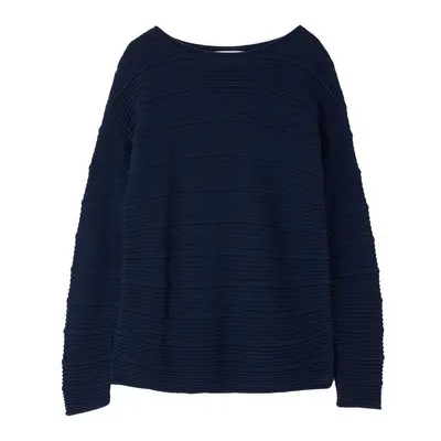 (14, Navy) LightHouse Women's Pearl Crew Neck Jumper - Ladies Warm Round Neck Sweater