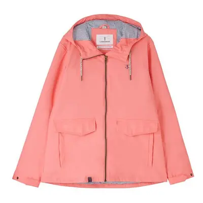 (8, Sugar Coral) LightHouse Women's Lucy Rubberised Showerproof Jacket - Ladies hip length Windp