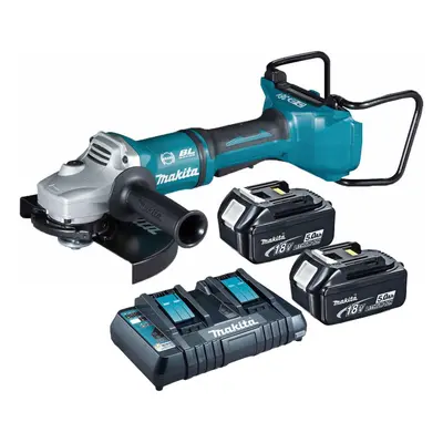 Makita DGA900PT2 18v / 36v Cordless Brushless 230mm 9" Angle Grinder - X 5.0ah