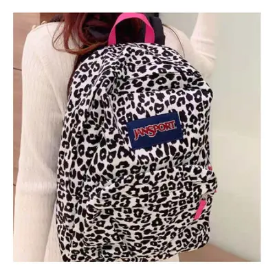 (Leopard print compartment) JANSPORT Unisex Outdoor Backpack