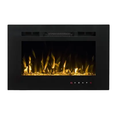 PREMIUM PRODUCT 26inch Black Wall Mounted Electric Fire with colour Flames and can be inserted (