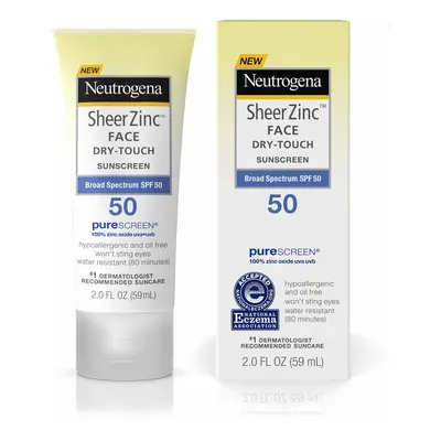 Neutrogena Sheer Zinc Face Dry-Touch Sunscreen Broad Spectrum SPF 50, Fl. Oz.