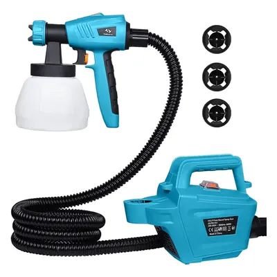 Electric HVLP Paint Spray Gun with Nozzle Sizes, Spray Patterns and 1300ML Removable Container f