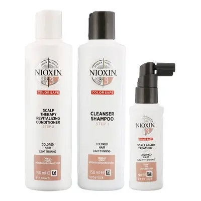 Nioxin 3D Care System - System 3, Part System Kit For Colored Hair And Light Thinning