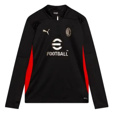 (MB) AC Milan Training 1/4 Zip Top (Black) - Kids