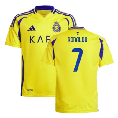 (LB) Al Nassr Home Shirt (Kids) (Ronaldo 7)