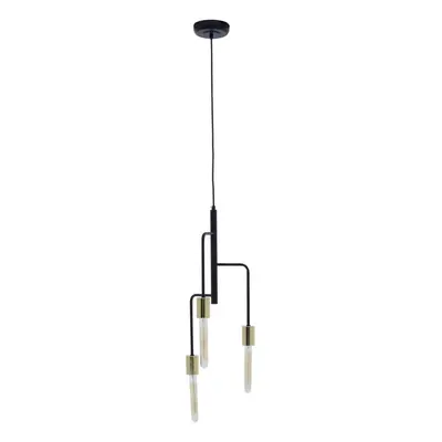 Premier Housewares Lagona Bulb Gold and Black Pendant Light