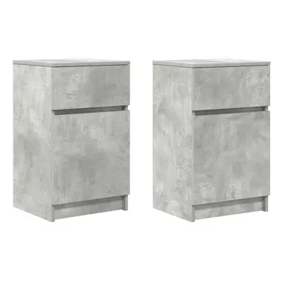 (concrete grey, pcs) vidaXL Bedside Cabinet Grey Sonoma 39x35x65 cm Engineered Wood bedside tabl