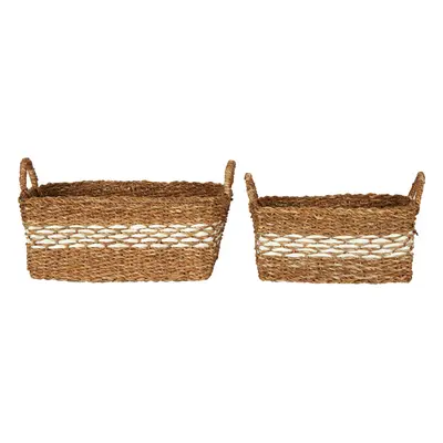 Premier Housewares Set of Two Rectangular Seagrass Baskets