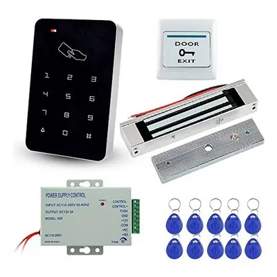 LIBO Stand-alone Door Access Control System Kit Set with 180kg/350lbs Electric Magnetic Lock, DC