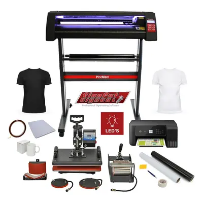 Heat Press 5in1 Combo + Vinyl Cutter Plotter + Printer Sublimation Transfer