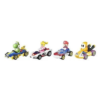 GWB38 Mario Kart Die-Cast Character Replicas in 4-Pack Each Assortment Includes Fan-Favorite Cha