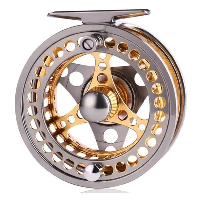 (gold) 2+1bb Aluminum Fly Fishing Reel Full Metal Casting Cnc Machine Cut Fly Fishing Wheel (siz