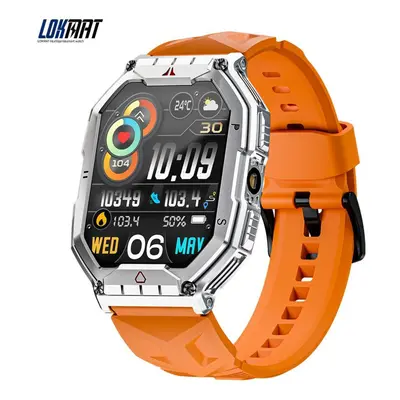 (orange) Lokmat Ocean Pro Sport Smart Watch Rugged Fitness Waterproof Smartwatches Heart Rate Mo