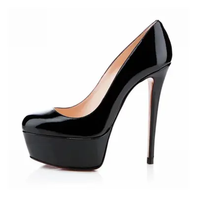 (black, 43) Cross-dresser Unisex Men&apos;s Hot Drag Queen Sexy Round Toe Elegant Arc Platform H