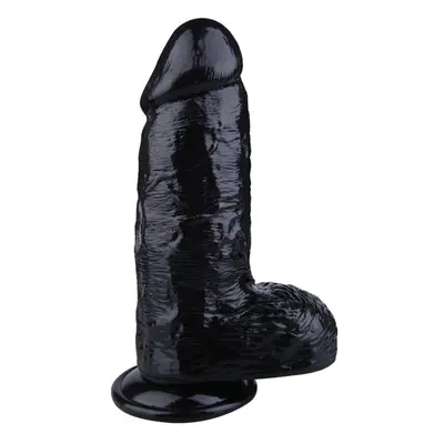 (black, 17CM) Thick Realistic Huge Dildo Adult Masturbate Sucker Big Artificial Penis Anal Plug 