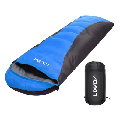 (blue,grey, 1300g) Lixada Sleeping Bag For Adults Boys And Girls 4-season Camping Warm Sleeping 