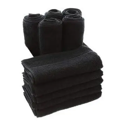 Hairdressing and Salon Towels, Hand Towels, x 85cm - Black (Pack of 12) (NEXT DAY DELIVERY)