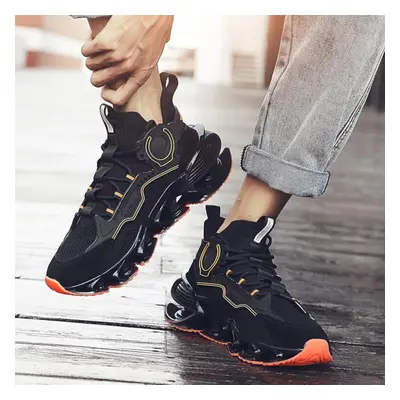 (black, 42) Men&apos;s Shoes Basketball Sneakers Spring Fall Blade Running Shoes High Top Shoes 