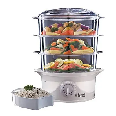 Russell Hobbs 3-Tier Food Steamer, W, Litre, White