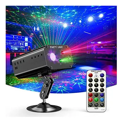 Disco Lights Party Lights, Sound Activated DJ Light with Remote Control DJ Stage Lights Strobe P