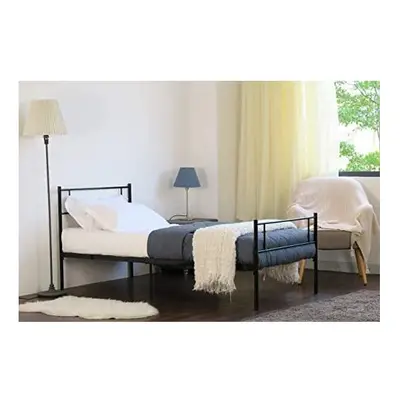 Home Treats Single Bed In Black Metal Bed Frame For Children, Adults, Bedroom Furniture. Under B