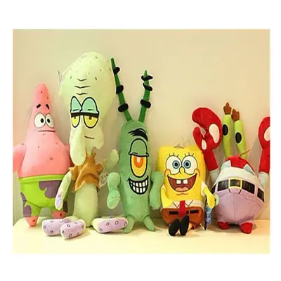 (6PC) 6pc SpongeBob Plush Toy Patrick Star Squidward Tentacles Gary soft Toy