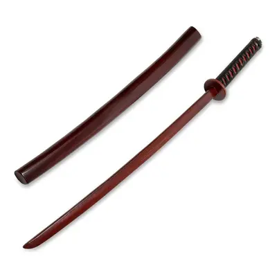 PLAYWELL WOODEN ROPED BOKKEN WITH SCABBARD - CHERRY OAK