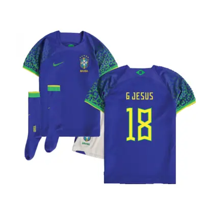 (SB) Brazil Away Little Boys Mini Kit (G Jesus 18)