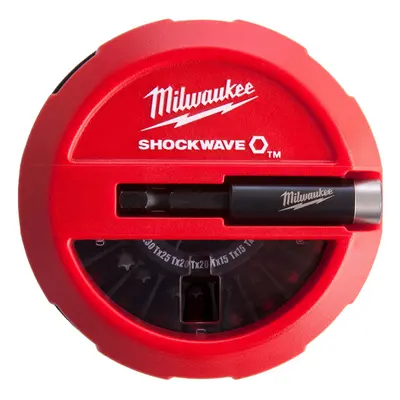 Milwaukee Screwdriver Bit Set Puck Shockwave Piece, Red/Black