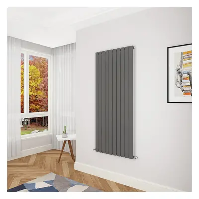 (1600x680mm Single) Vertical flat radiator anthracite all sizes