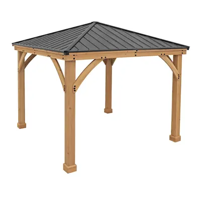 Yardistry Meridian Gazebo 12ft x 12ft (3.7mx3.7m) with Rain Guttering