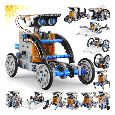 STEM 13-in-1 Solar Power Robots Creation Toy, Educational Experiment DIY Robotics Kit, Science T